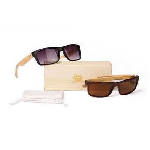 Wanderlust Sunglasses  Eco Friendly, Made from Bamboo Wood and Recycled plastic material - Color: Coffee Brown