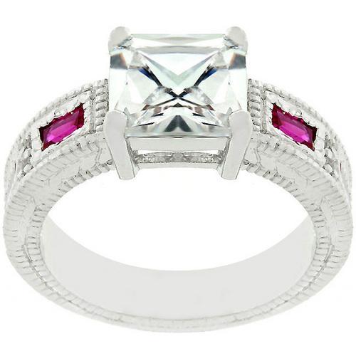 Prima Donna Ruby Red Cubic Zirconia Ring