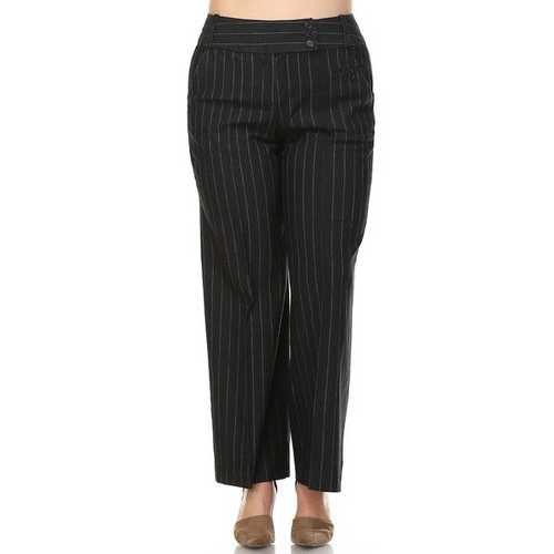 Larry Levine Black/White Pinstripe Pants